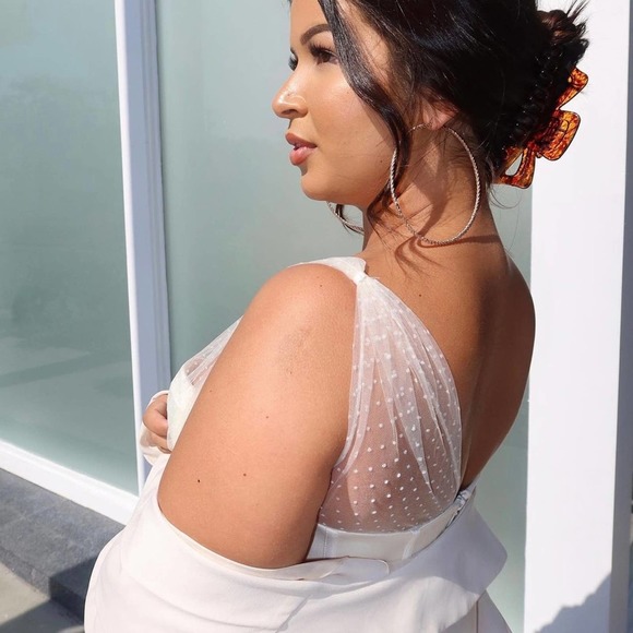 House of CB White One-Shoulder Top - Picture 9 of 14